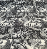 Molveno Graphite Black Chenille Fabric - Graphite Black, 14" Horizontal, 25" Vertical (1 Yard)