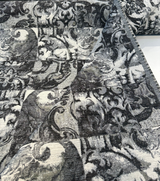 Molveno Graphite Black Chenille Fabric - Graphite Black, 14" Horizontal, 25" Vertical (1 Yard)