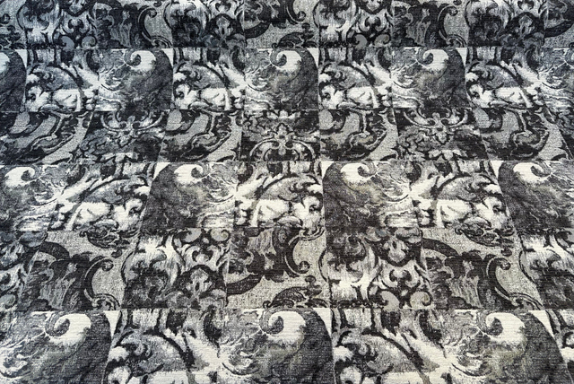 Molveno Graphite Black Chenille Fabric - Graphite Black, 14" Horizontal, 25" Vertical (1 Yard)