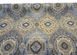 Symbology Bluestone Chenille Fabric - Bluestone, Gold, Cream, Taupe, Charcoal, 29" Horizontal Repeat, 28" Vertical Repeat (1 Yard)