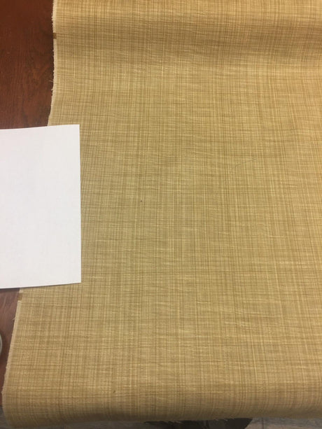 P/K Alena Plaid Tumeric Linen Style Fabric - Antique Gold Plaid, 58% FR Polyester 42% Polyester, 9" Horizontal Repeat, 9" Vertical Repeat, By The Yard