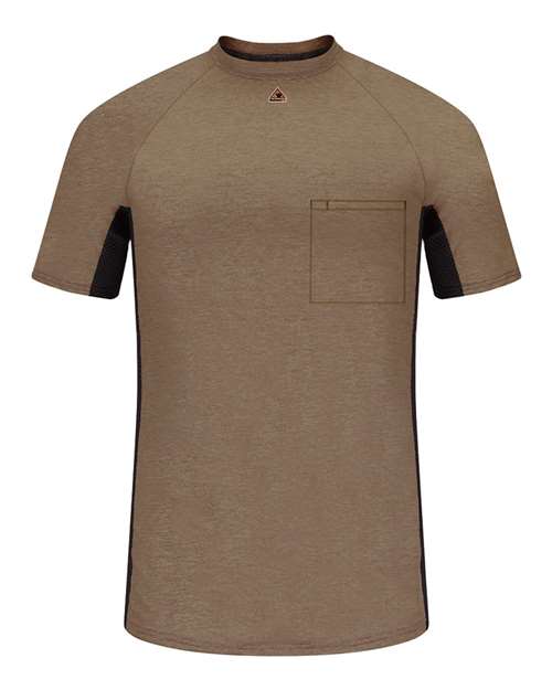 Short Sleeve FR Two-Tone Base Layer with Concealed Chest Pocket- EXCEL FR