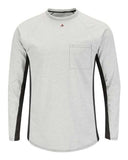 Bulwark MPS8 Men's Long Sleeve FR Two-Tone Base Layer with Concealed Chest Pocket
