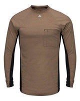 Bulwark MPS8 Men's Long Sleeve FR Two-Tone Base Layer with Concealed Chest Pocket