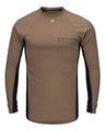 Bulwark MPS8 Men's Long Sleeve FR Two-Tone Base Layer with Concealed Chest Pocket