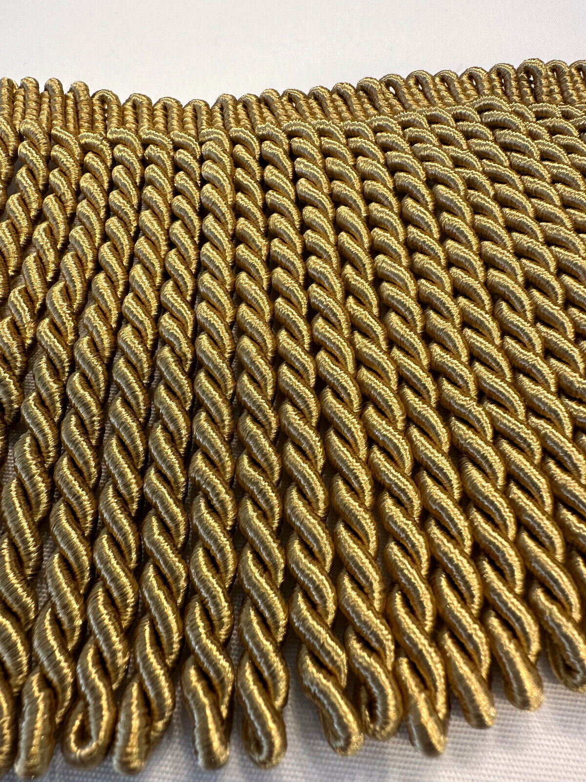 Dark Antique Gold Bullion Fringe Trim - Gold, 6" Width (1 Yard)