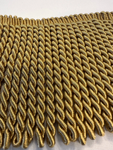 Dark Antique Gold Bullion Fringe Trim - Gold, 6" Width (1 Yard)