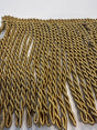 Dark Antique Gold Bullion Fringe Trim Fabric - 9" Fringe, Antique Gold, By The Yard (1 Yard)