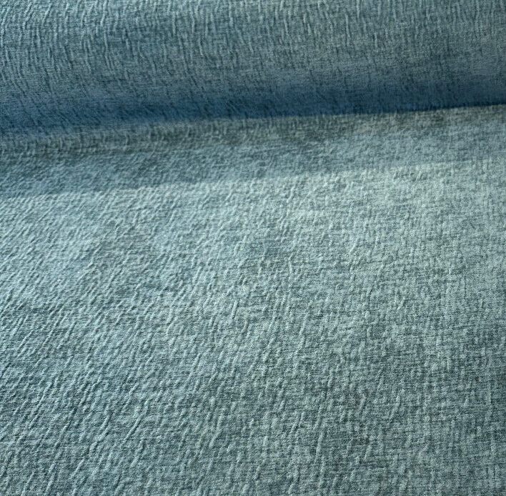 Serenity Chenille Fabric - Turquoise Textured, 55" Width (1 Yard)