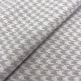 Lavender White Houndstooth Wool Tweed Fabric - Lavender/White Houndstooth, 60" Width