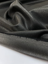 Wool Jacquard Fabric Silver Black Geometric