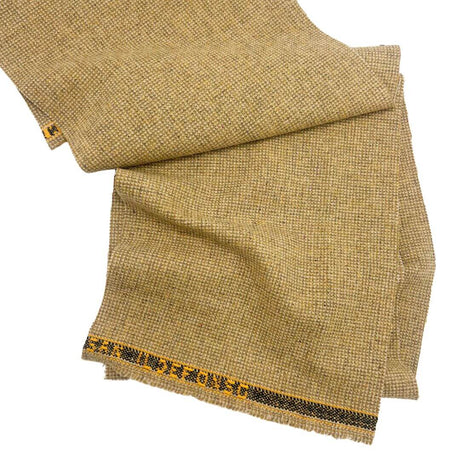 Golden Yellow Donegal Tweed Wool Fabric - Golden Yellow, Tweed, 58" Width (1 Yard)