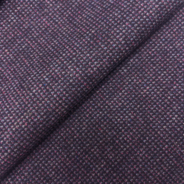 Purple Donegal Tweed Wool Fabric - Purple Tweed, 58" Width