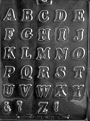 Small Letters A-Z Chocolate Mold - LPL039
