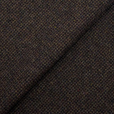 Chocolate Brown Donegal Tweed Wool Fabric - Brown Tweed, 58" Width