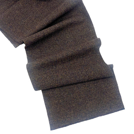Chocolate Brown Donegal Tweed Wool Fabric - Brown Tweed, 58" Width