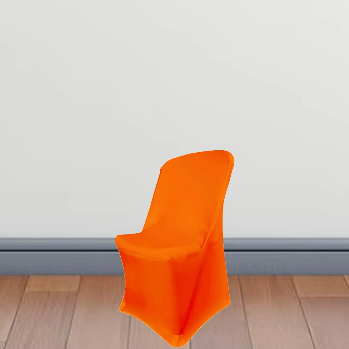 1 Piece Orange Spandex Chair Cover Lifetime Folding Chair Fit, Stretch & Washable