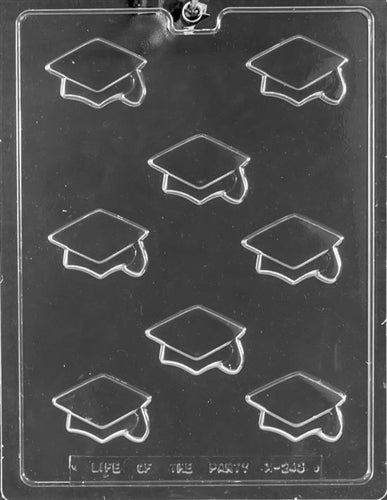 Graduation Cap Chocolate Mold - LPM243