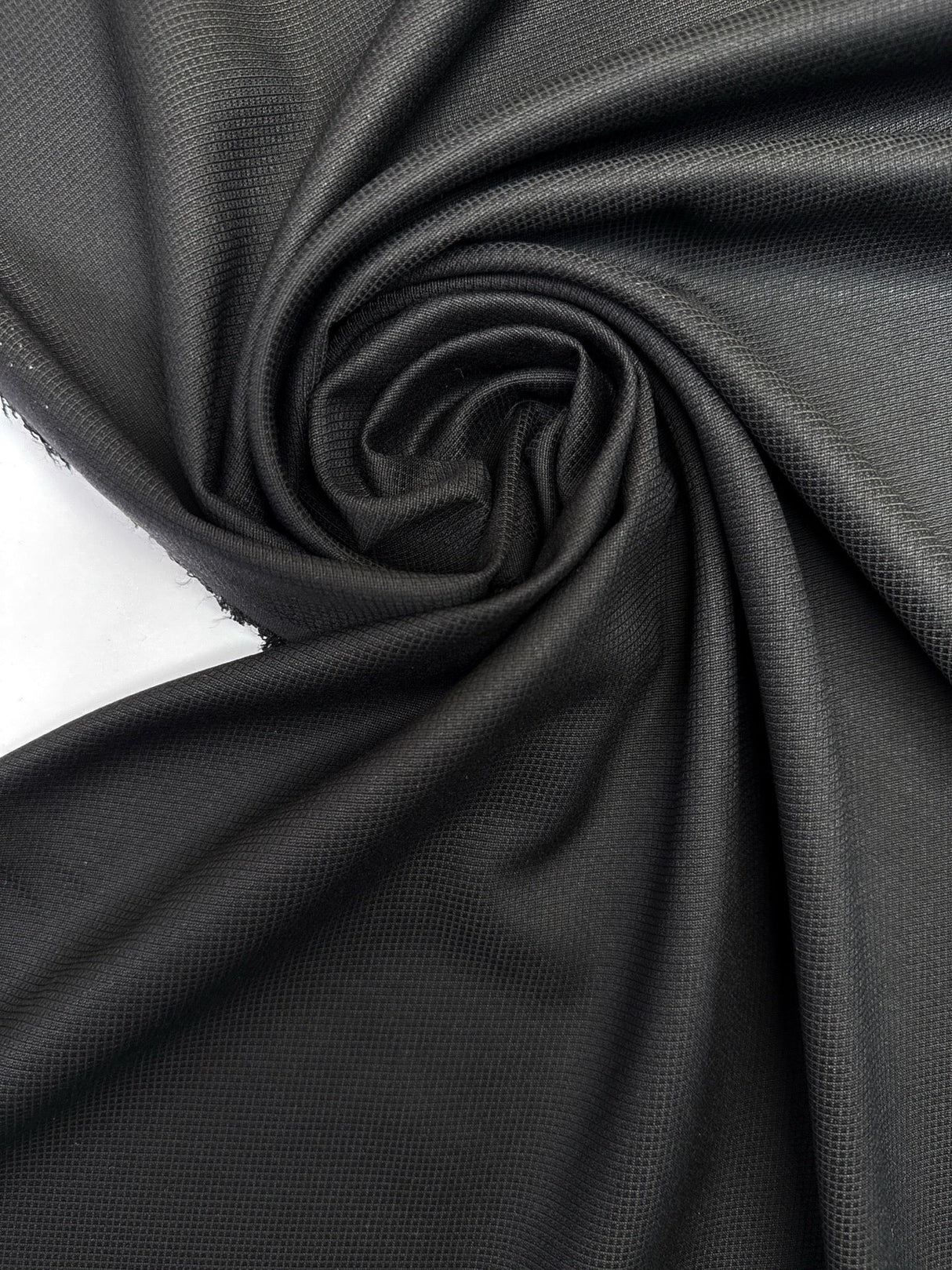 Black Jacquard Polyester Fabric