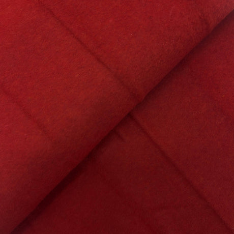 Crimson Red Wool Cashmere Fabric - Solid Crimson Red, 58" Width