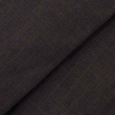 Seal Brown Vegan Sharkskin Polyester Fabric - Suiting, Solid Brown, 60" Width