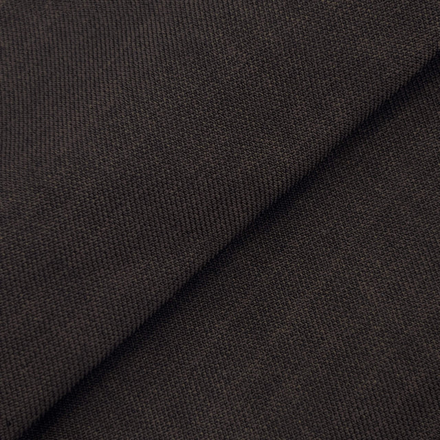 Seal Brown Vegan Sharkskin Polyester Fabric - Suiting, Solid Brown, 60" Width