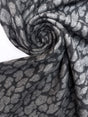 Wool Cotton Polyamide Double Weave Animal Print Gray Black