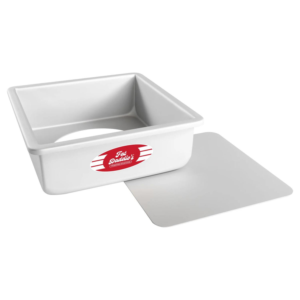 Fat Daddio's Anodized Aluminum Square Cheesecake Pan with Loose Bottom, 3" Deep, 8 Inch x 8 Inch