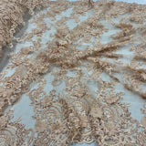 3D Floral Lace Embroidered Mesh