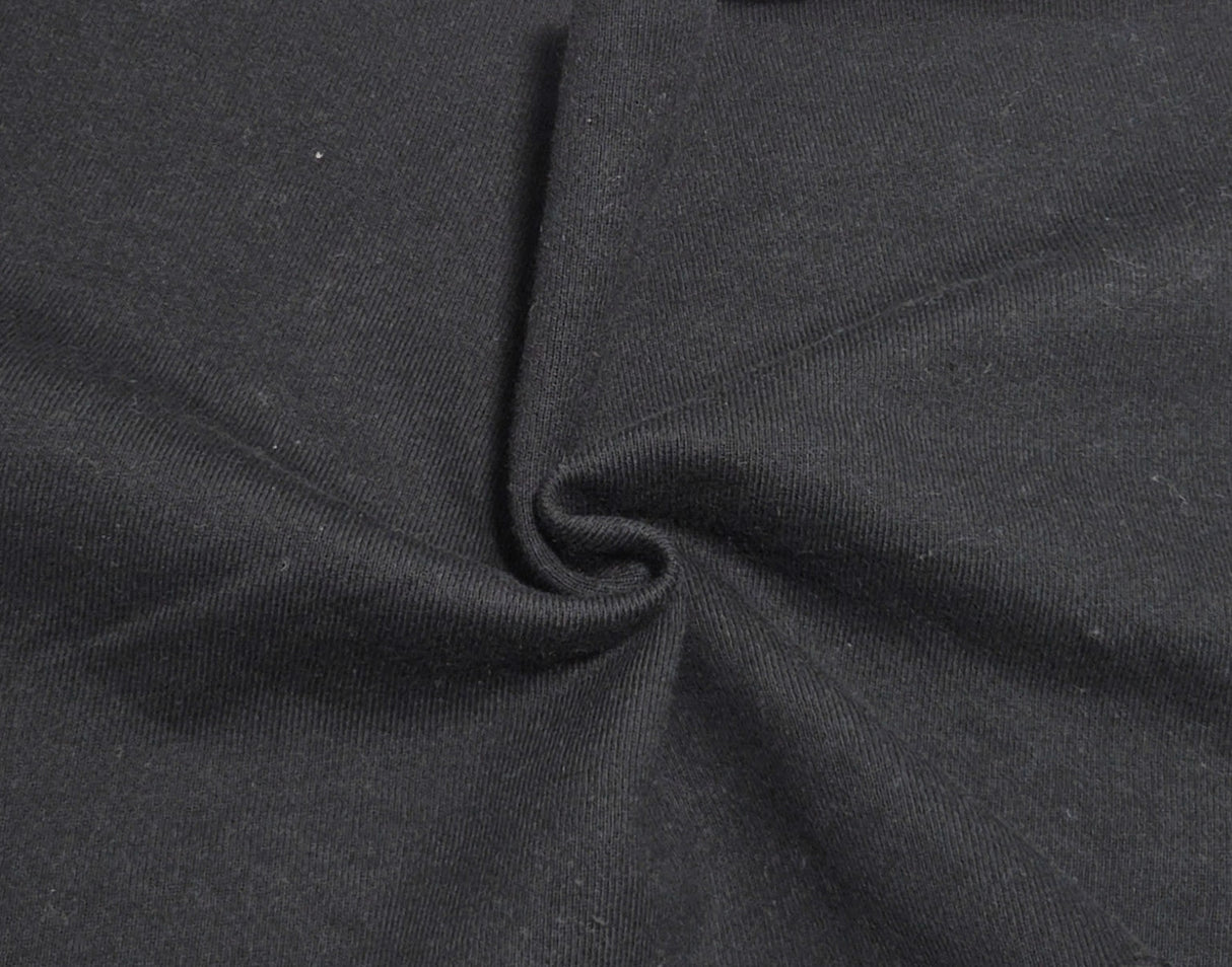 Cotton Sweatshirt Fleece Knit Black