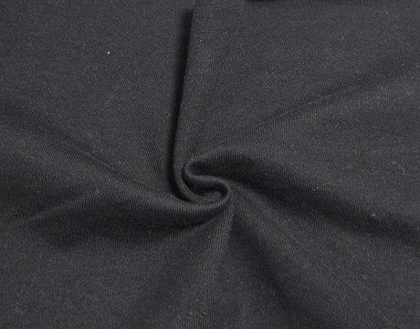 Cotton Sweatshirt Fleece Knit Black