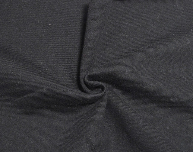 Cotton Sweatshirt Fleece Knit Black