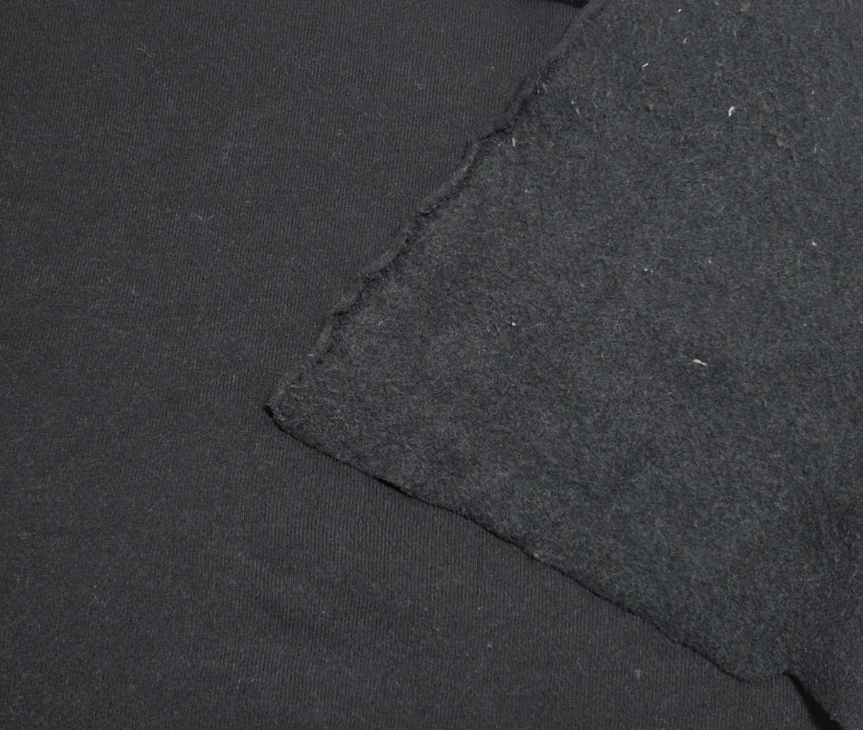 Cotton Sweatshirt Fleece Knit Black