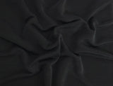 French Terry Knit Black Cotton Rayon