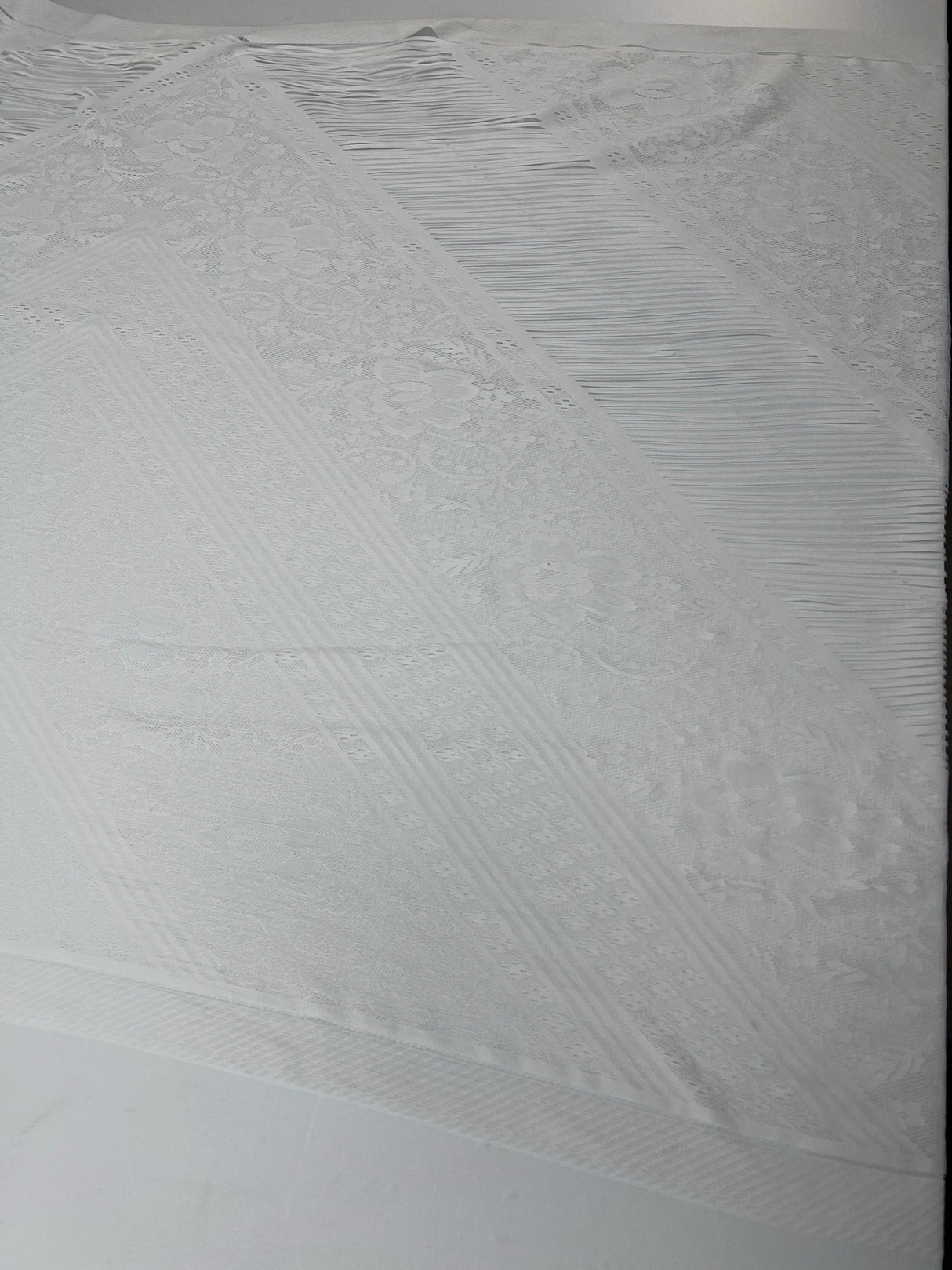 Polyamide Elastane Knitted Floral White