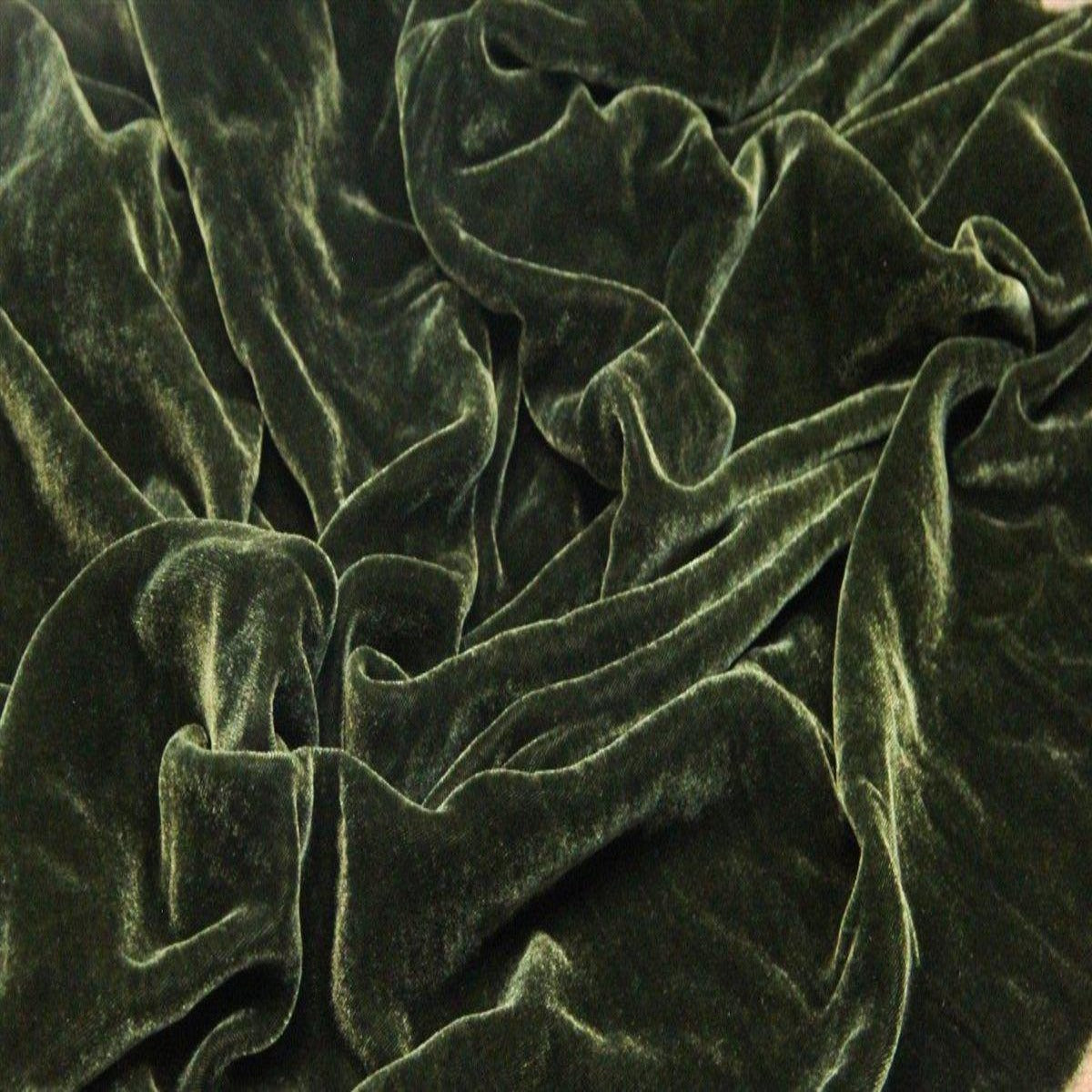 Silk Rayon Velvet Fabric - 80 Percent Rayon 20 Percent Silk, Velvet, 45" Width, 180 GSM (1 Yard)