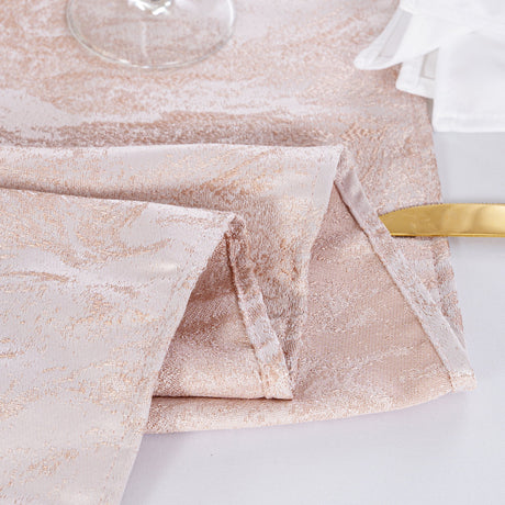 Jacquard Table Runner 13x108 Blush Pink/Rose Gold