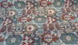 Tahoma Vintage Inspired Multi Chenille Fabric - Multi Color Distressed Medallion Floral Pattern, 54" Width (1 Yard)