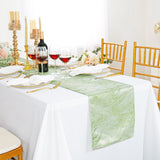 Jacquard Table Runner 13x108 Sage Green