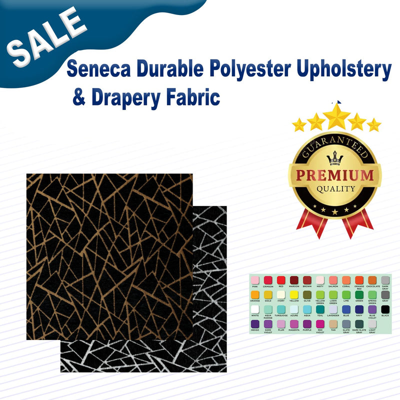 1 Yard Seneca Durable Polyester Upholstery & Drapery Fabric 56" Wide