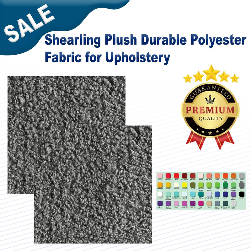 1 Yard Shearling Plush Durable Polyester Fabric for Upholstery Width: 54