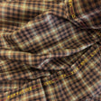 Brown And Black Small Check Wool Suiting Wool Fabric - Brown And Black Small Check, 58/60" Width