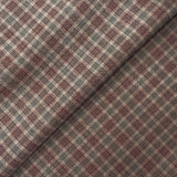 Taupe Check Super 140S Italian Wool Fabric - Taupe Check, 58/60" Width