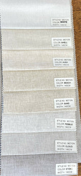 Motion Linen Blackout Polyester Fabric - Sand, 55" Width (1 Yard)