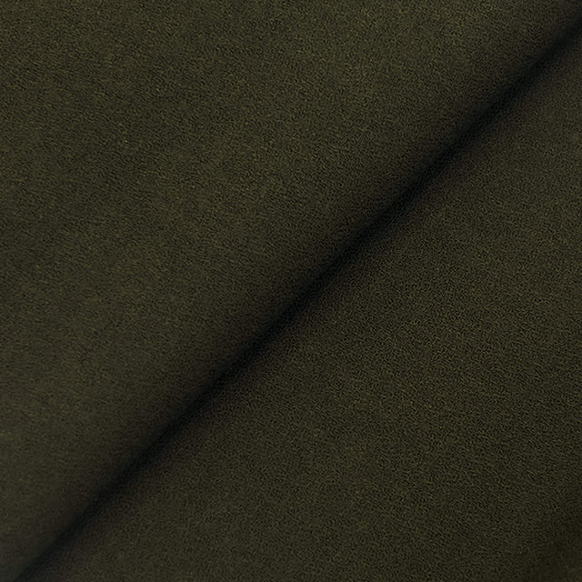 Olive Green Wool Crepe Fabric - Olive Green, 58" Width