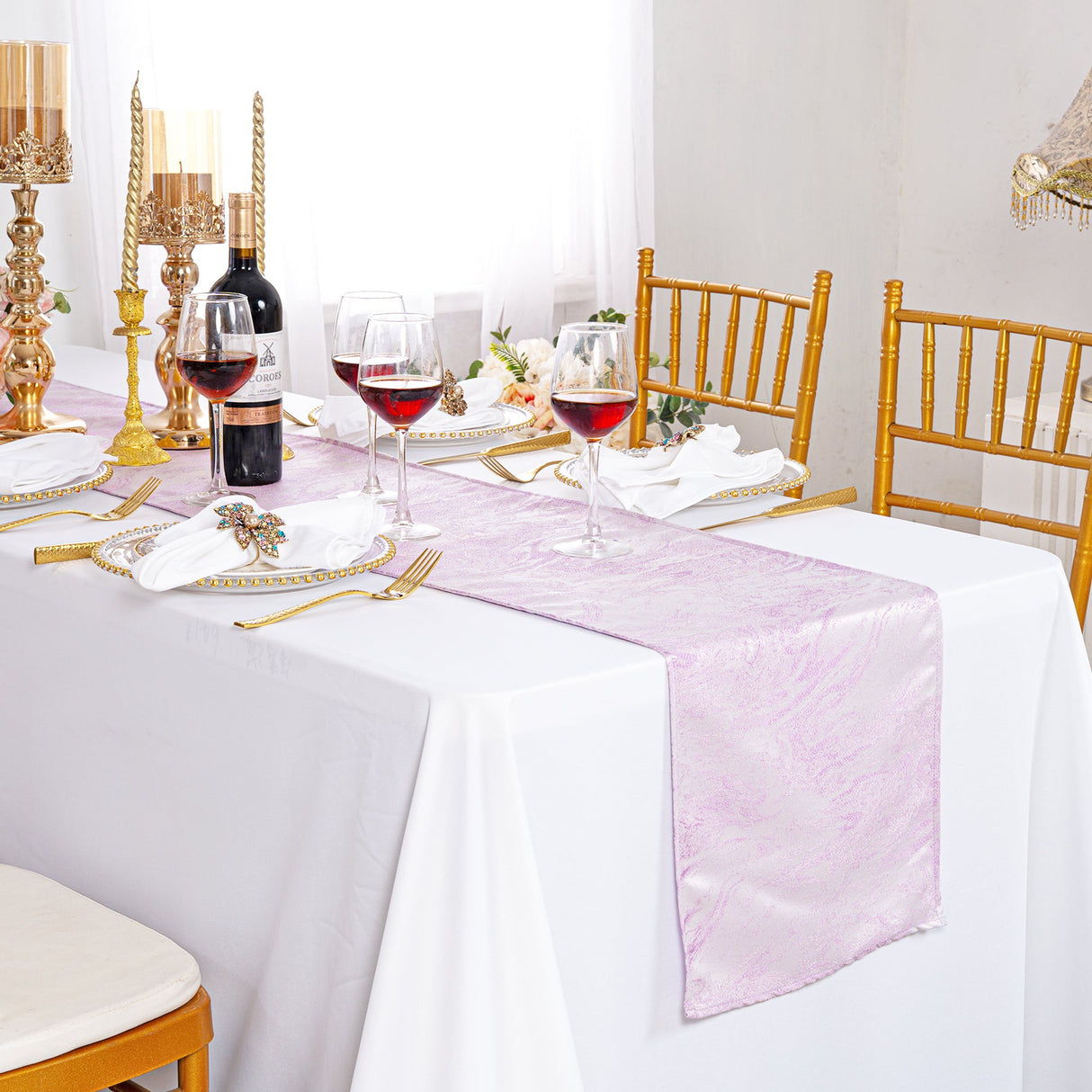 Jacquard Table Runner 13x108 Lavender