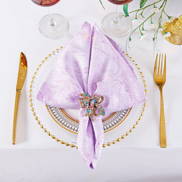 Jacquard Cloth Dinner Napkins 20x20 Lavender