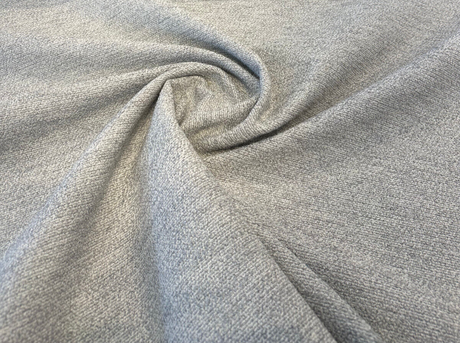 Sunbrella Boucle Improve Sterling Gray Acrylic Fabric - Boucle Texture, Gray, Outdoor Upholstery, 54" Width (1 Yard)