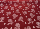 Bandana Redwood Sunbrella Solution Dyed Acrylic Fabric - Red Bandana Print, 54" Width (1 Yard)