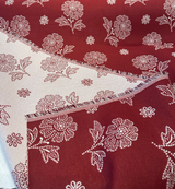 Bandana Redwood Sunbrella Solution Dyed Acrylic Fabric - Red Bandana Print, 54" Width (1 Yard)